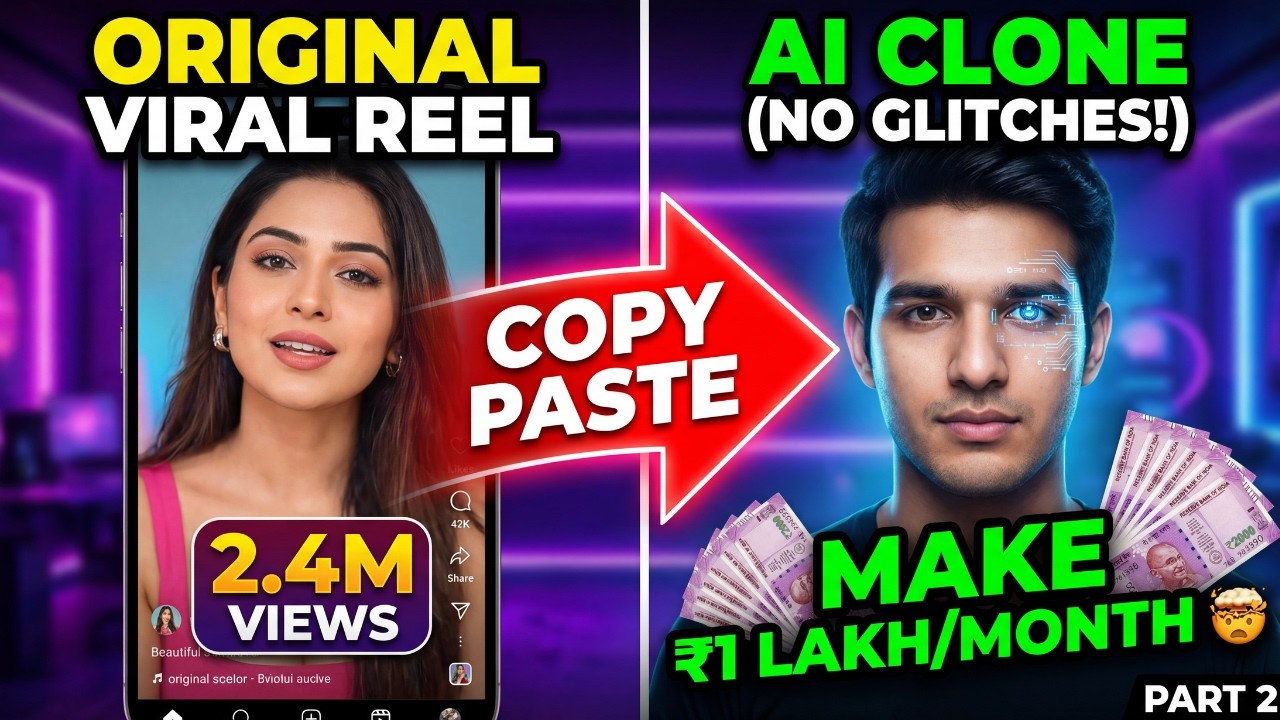 Copy Paste Viral Reels Using AI 🤯 (Make ₹1 Lakh/Month) | Part 2