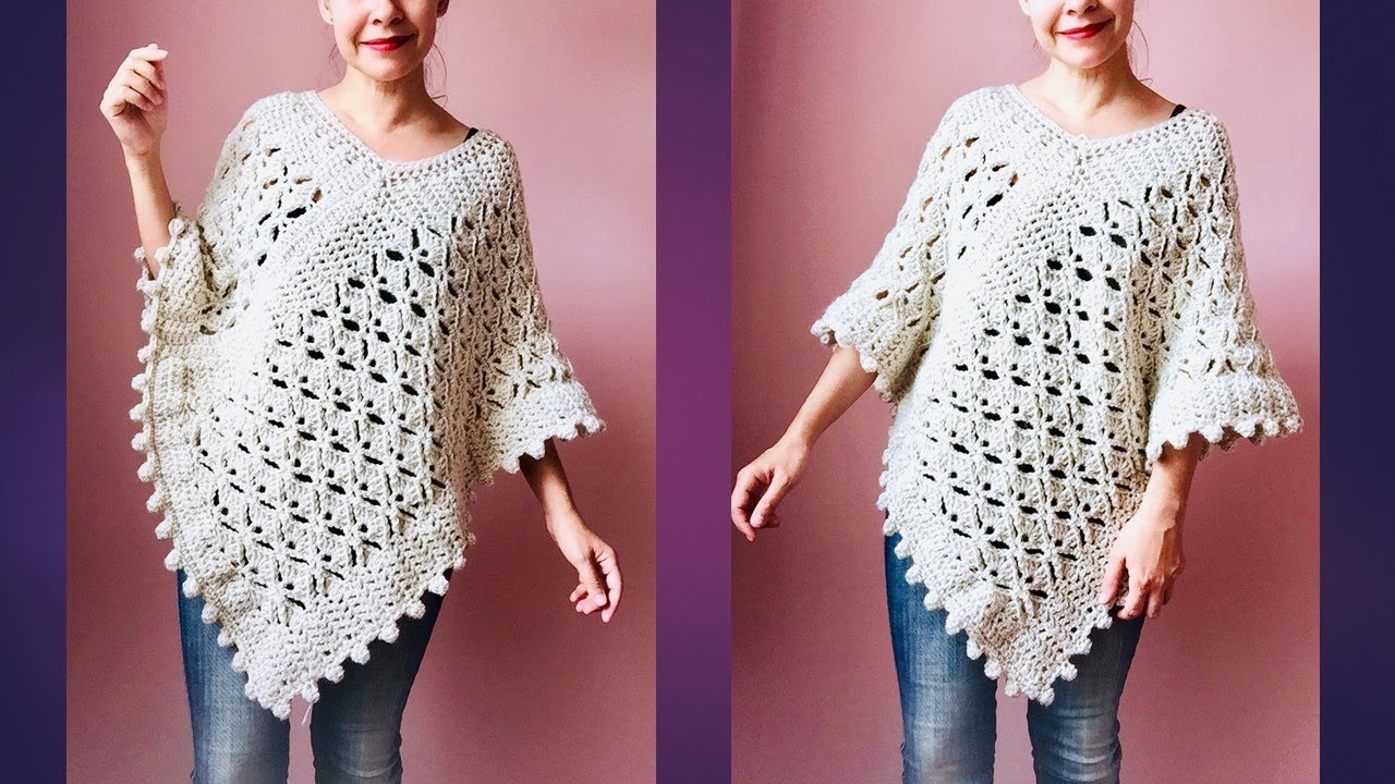 Poncho a crochet para mujer ¡Paso a paso!