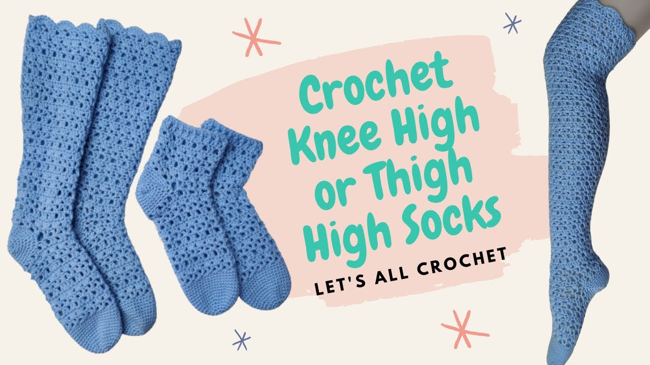 Crochet Easy Knee Highs Thigh High Socks or Leg Warmers in Most Womens Sizes EASY Beginner Tutorial