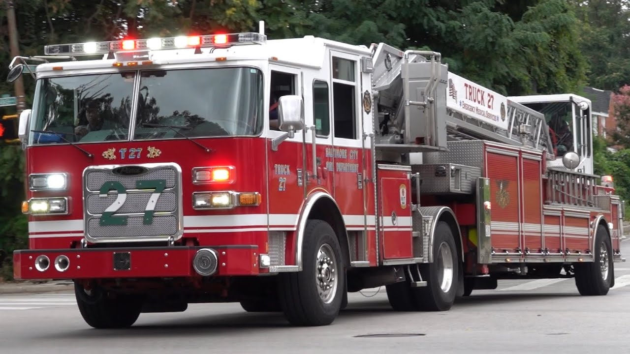 Baltimore City Fire Department Truck 27 Responding 8/29/23