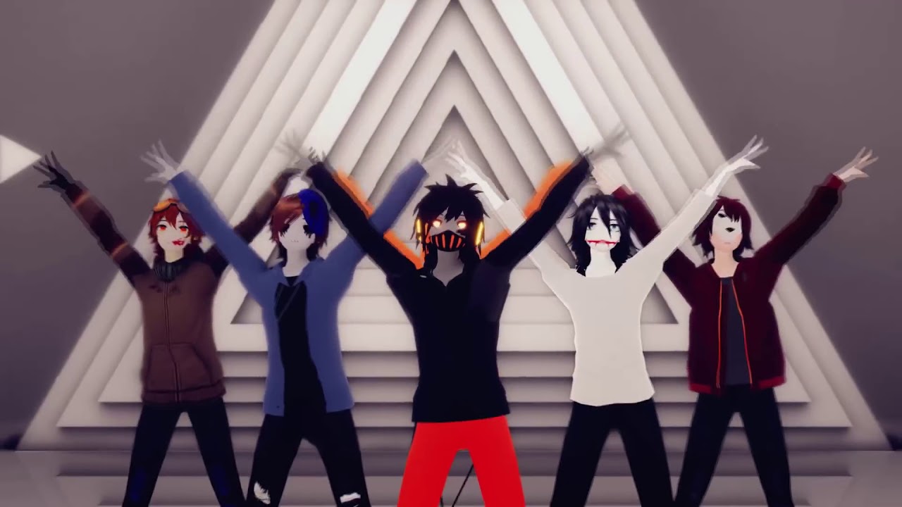 Creepypasta MMD CP Dance Off Boys vs Girls Feat  Wight and Wurmz