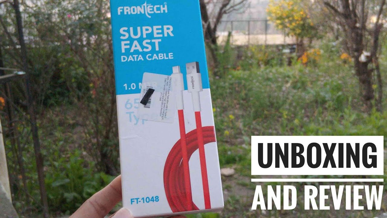 Frontech Super Fast 65W Data Cable Type C FT-1048 Unboxing and Review