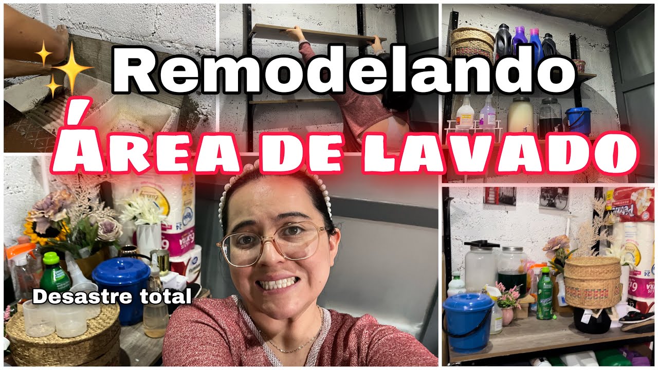 ✅Remodelación de Área de Lavado /lavandería económica y pequeña 💯
