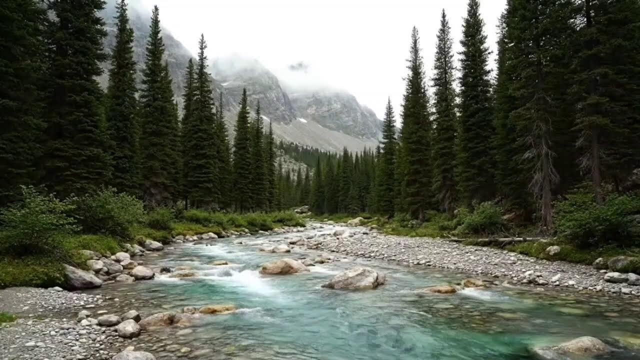 🌊 Peaceful River Sounds (LIVE) | Gentle Flowing Water White Noise for Deep Sleep 😴