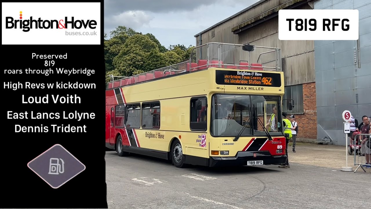 (Ex Brighton Beast) Journey in 462 T819 RFG 819 East Lancs Lolyne Dennis Trident Brighton & Hove