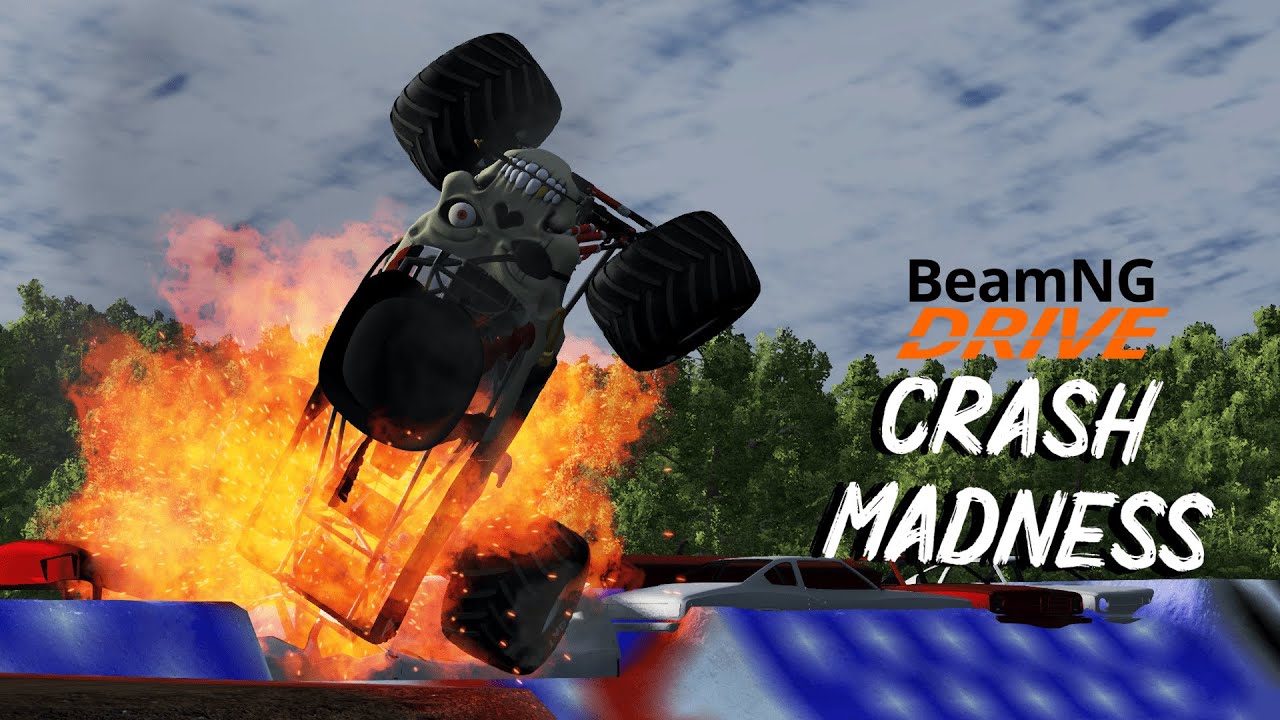 Monster Jam BeamNG. Drive Crash Madness Vol. 4!