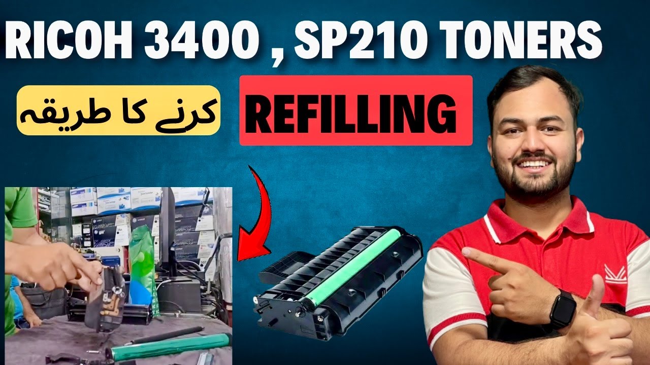 How To Refill A Ricoh Toner Cartridge 3400 , SP 210 , SP 310  I ricoh toner kesy refill karte hain?