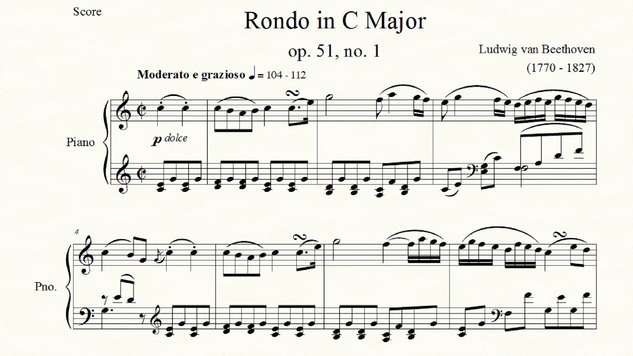Rondo in C Major (op. 51, no. 1) - Ludwig van Beethoven - Piano Repertoire 9