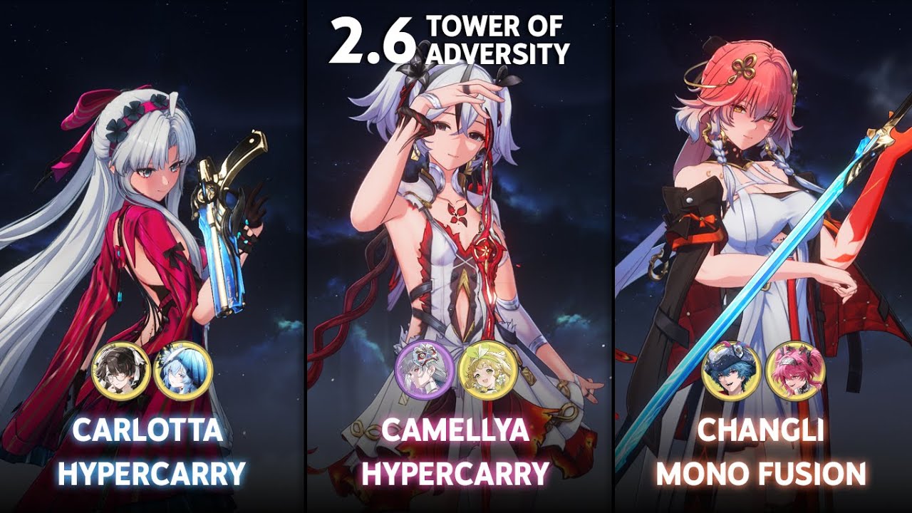 S0 Carlotta Hypercarry / S0R1 Camellya  / S0 Changli Mono Fusion | ToA 2.6 | Wuthering Waves