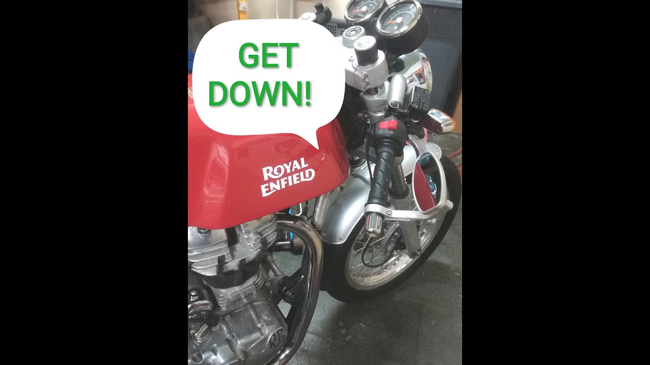 How to lower handlebars on Royal Enfield Continental GT