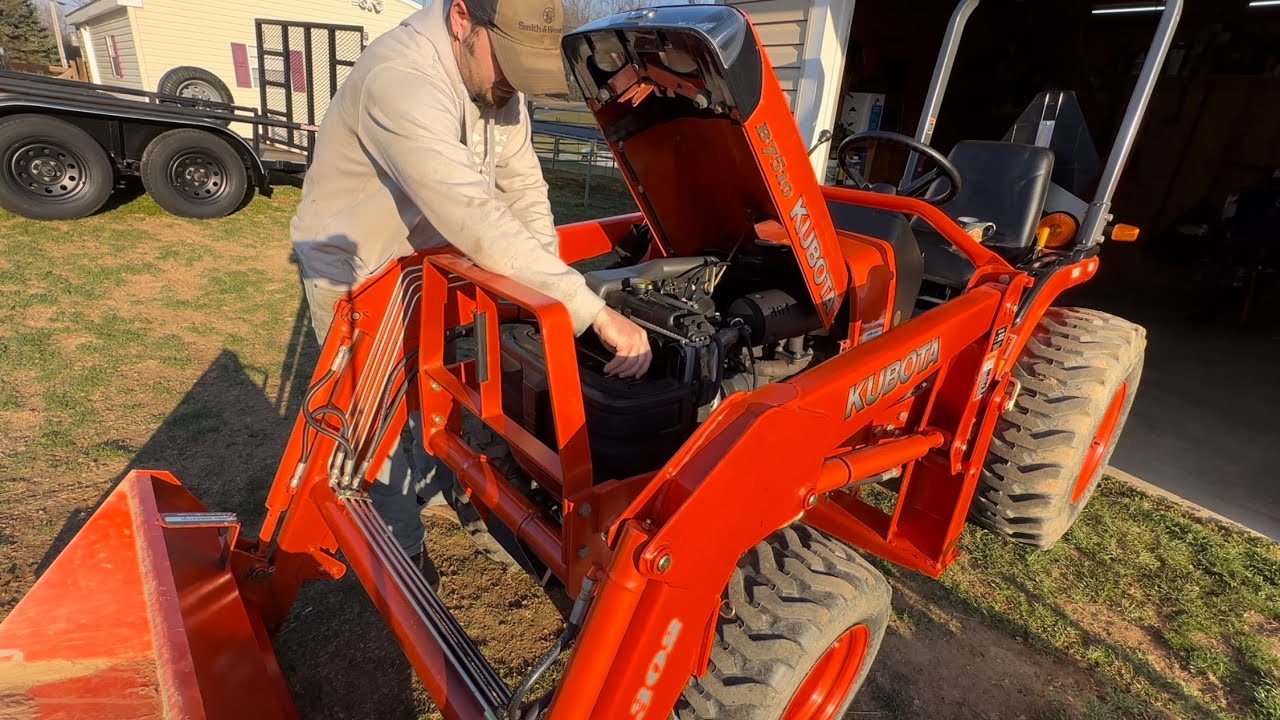 Kubota B7510 water pump replacement and bucket hooks.