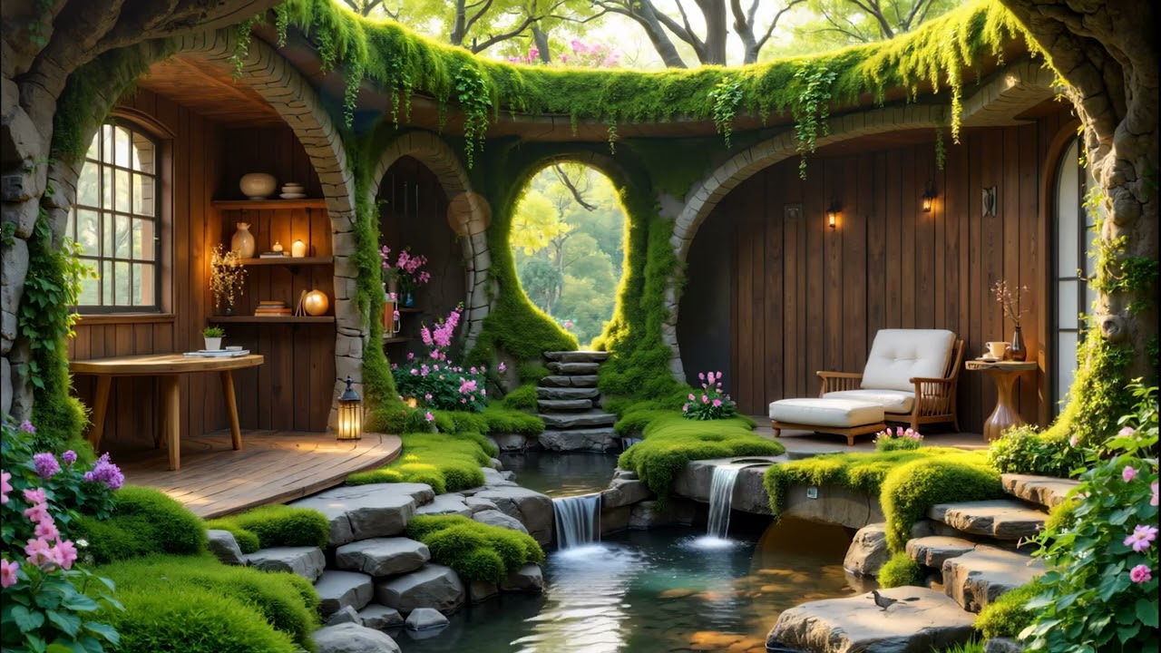 Luxury Lakeside Living Room Piano ✨ Tranquil Piano & Nature Therapy for Inner Peace, Mental Clarity