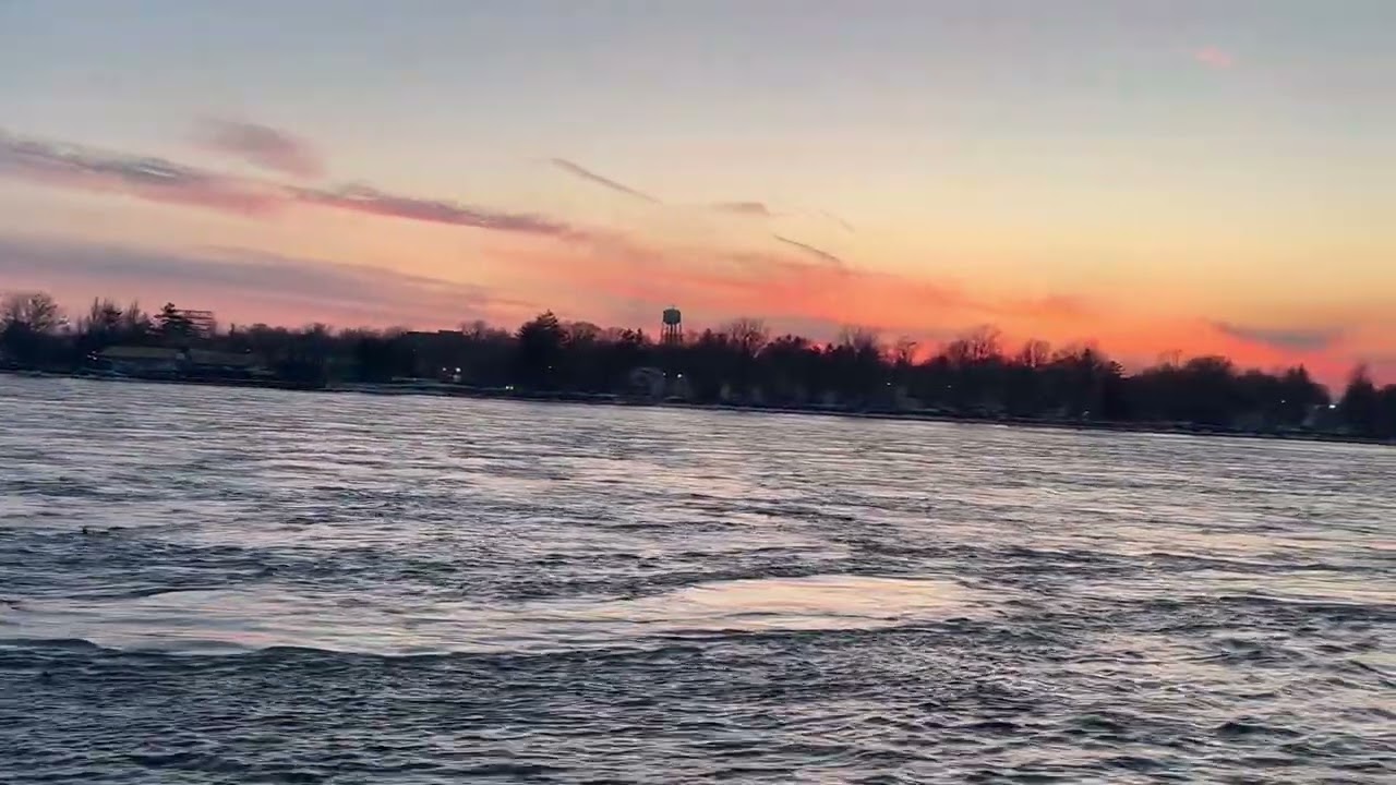 Relaxing River Sunset | Ducks Playing in the Water