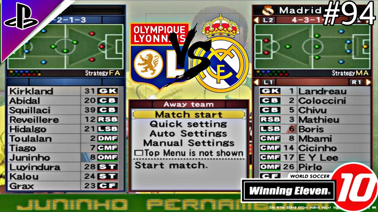 Winning Eleven 10 Real Madrid Master League - 1 Free Kick Indah Henry - Part 94