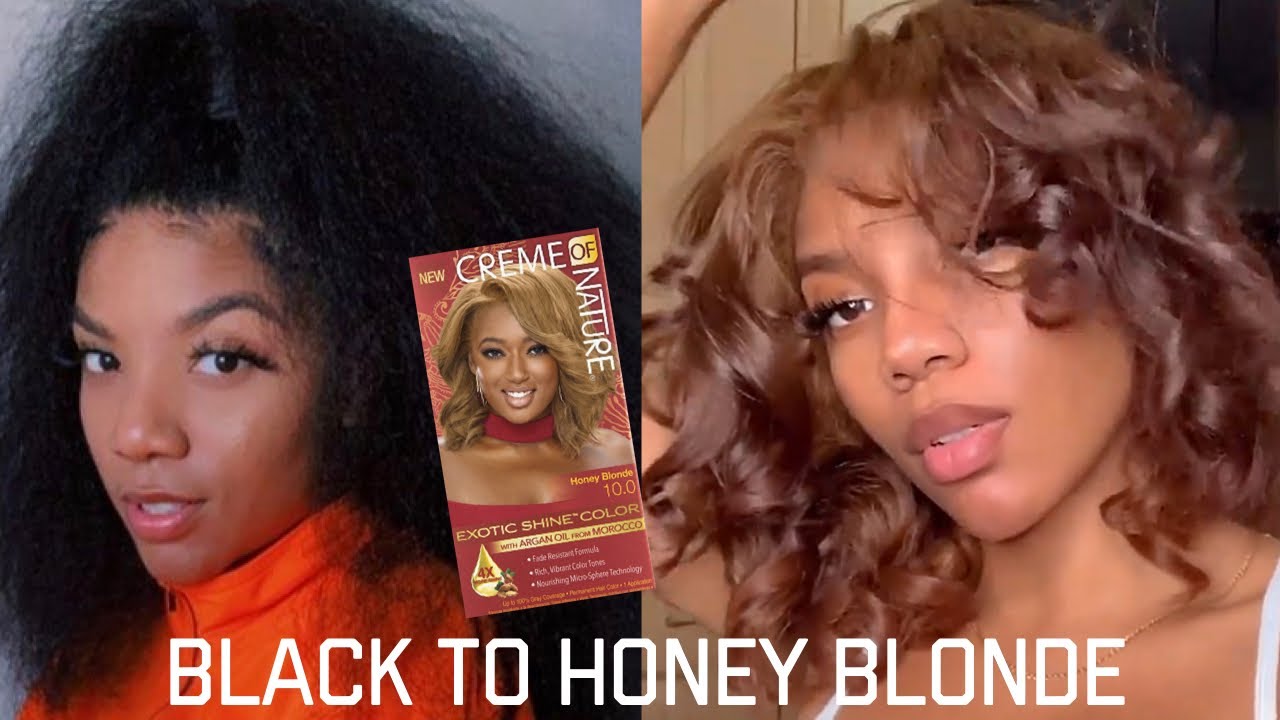Watch me dye my natural hair . CREME OF NATURE .