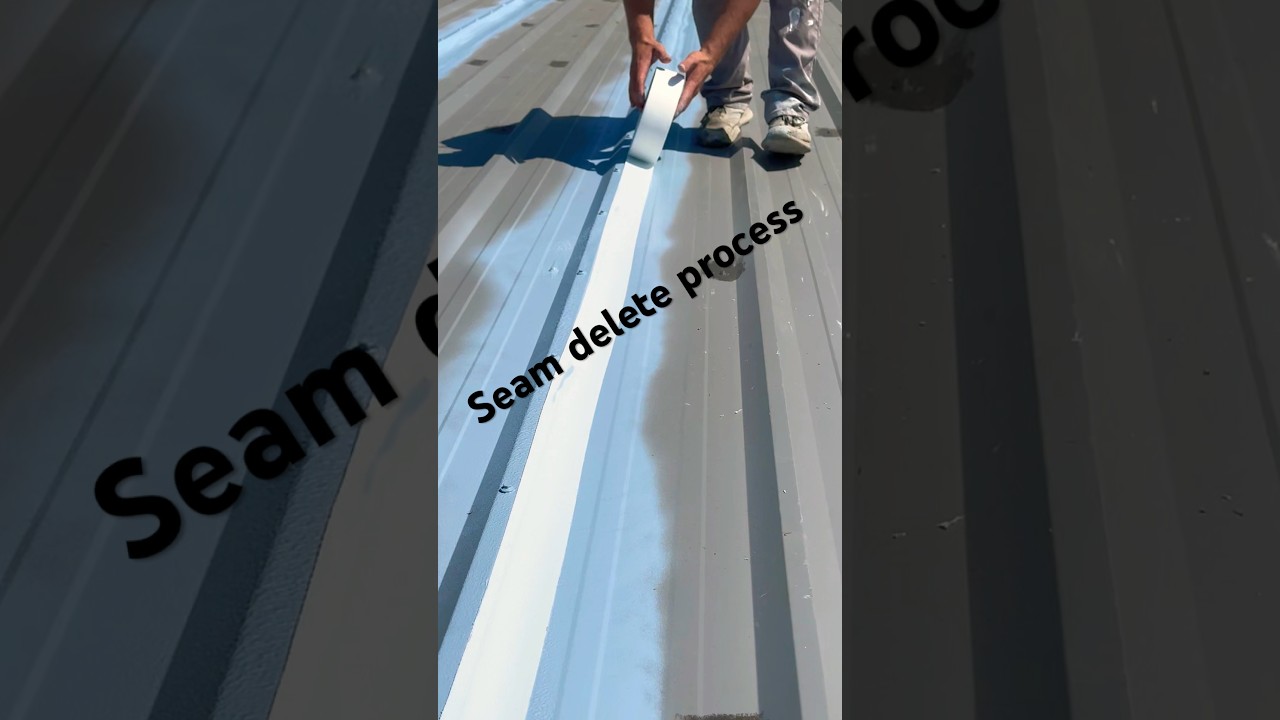 Commercial Metal roof waterproofing the done right way! #roofing #commercialroofing #roofcoating