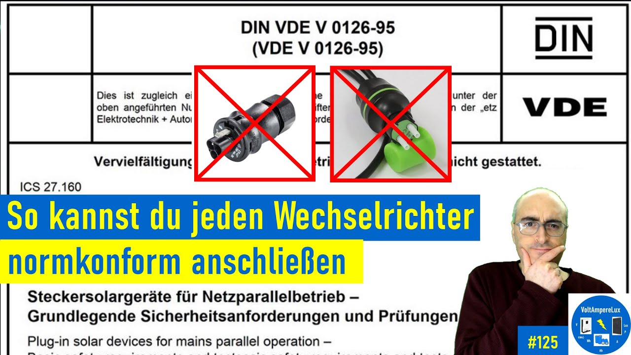 #125 - Steckersolargerät nach DIN VDE 126-95: Anforderungen an Netzstecker und Wechselrichter