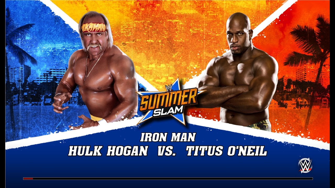 WWE 2k15 Чемпионат Вселенной третий этап Hulk Hogan pow - Titus O.Neil