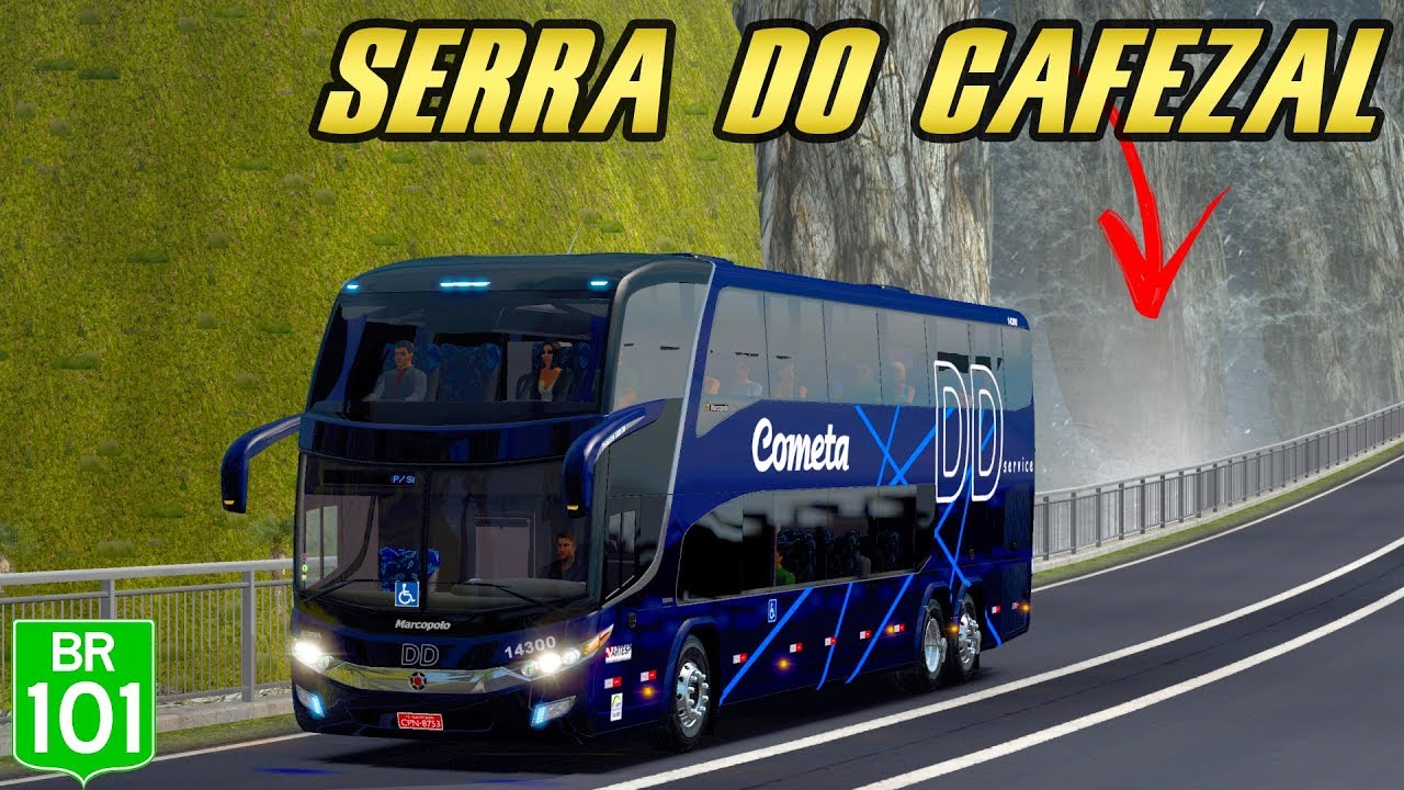 FORTE TEMPORAL na SERRA DO CAFEZAL BR-116 l G7 1800 DD l ETS2 MOD BUS l SIMULAÇÃO ao EXTREMO #17