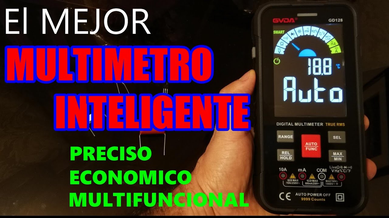 EL MEJOR MULTIMETRO DIGITAL INTELIGENTE, PRECISO, ECONOMICO y MULTIFUNCIONAL | GVDA GD128