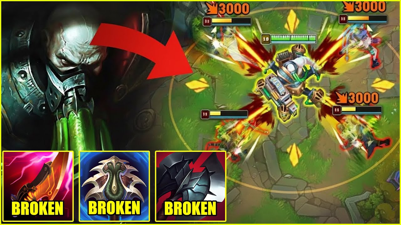 Urgot New Season Best Lethalty Build 1v9 Carry ( 400 AD )