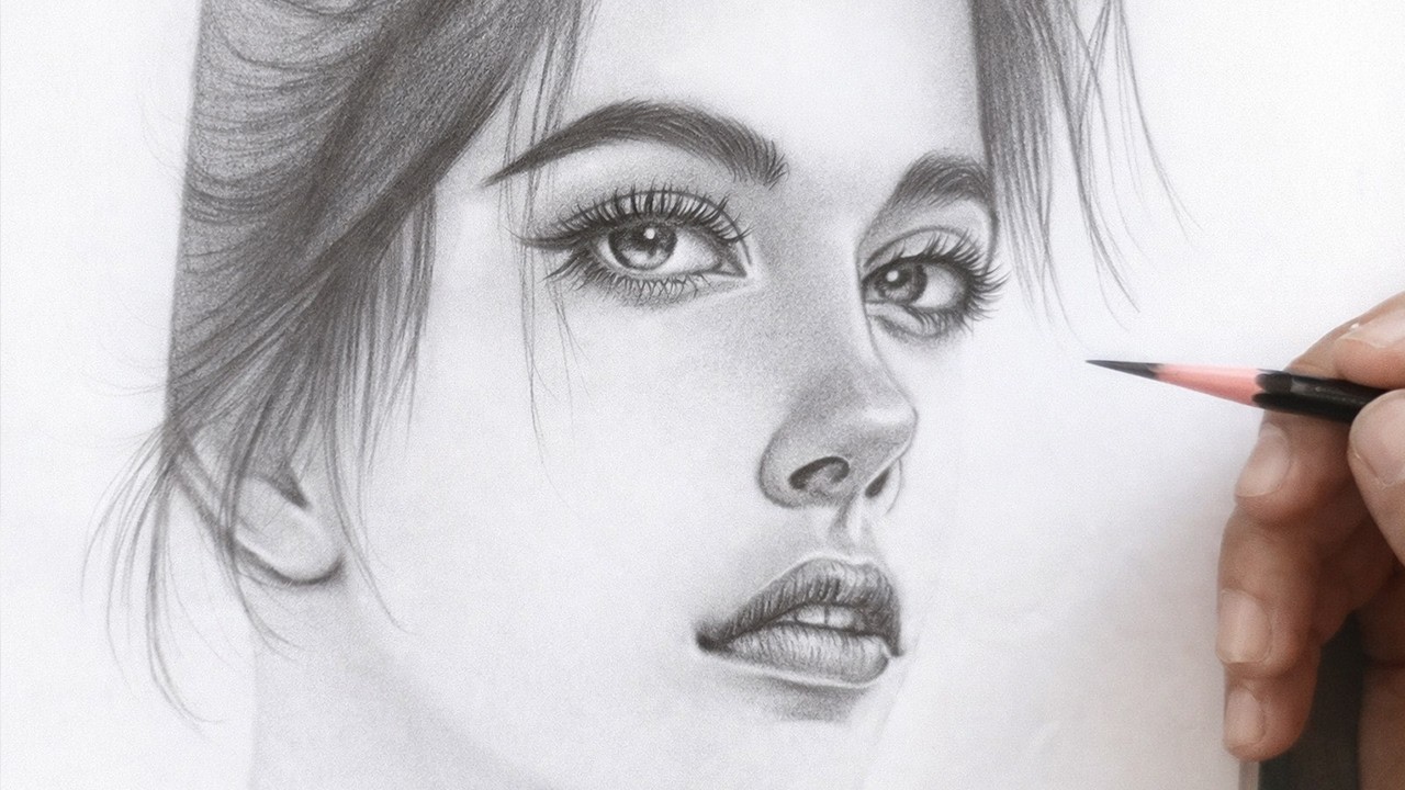 Silent Gaze – Hyper Realistic Pencil Portrait