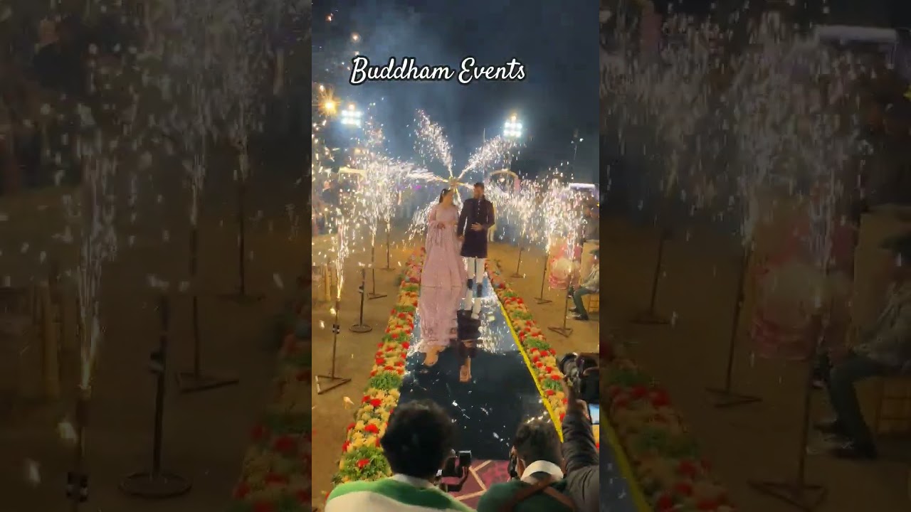 bride groom Entry on mirror floor by Buddham Events 7772939777 #mirrorfloorentry #weddingentry
