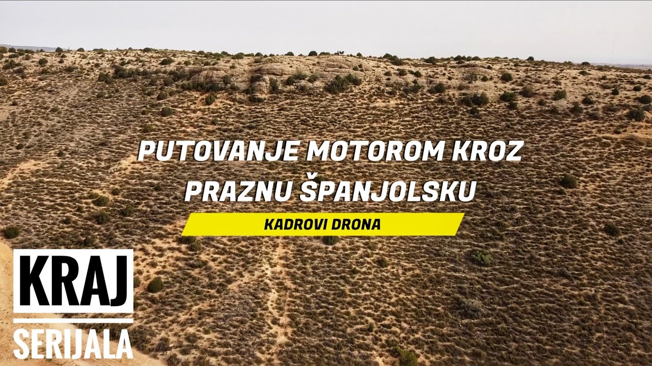 E66 Putovanje motorom kroz Španjolsku - Kadrovi drona - Kraj