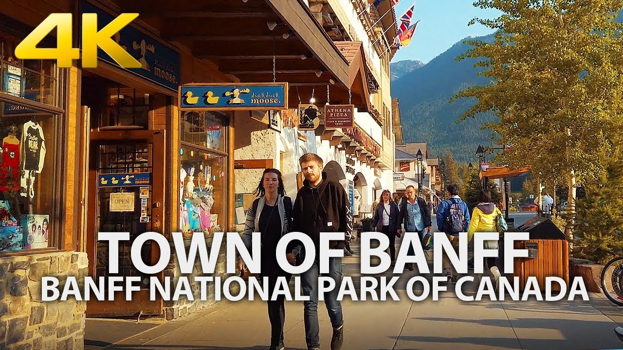 BANFF NATIONAL PARK - Town of Banff, Alberta, CANADA, Travel, 4K UHD