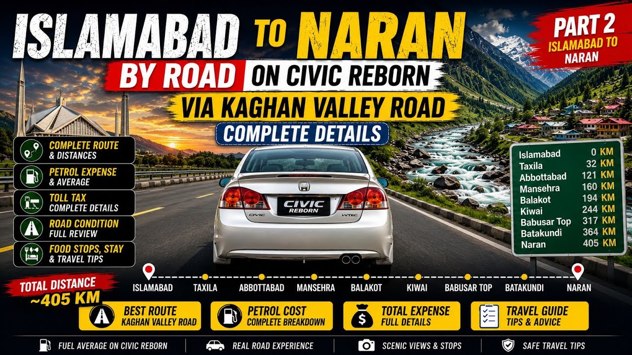 Karachi to Naran Road Trip 2026 | Part 2 : ISB to Naran | Road Condition, Fuel Cost & Travel Guide