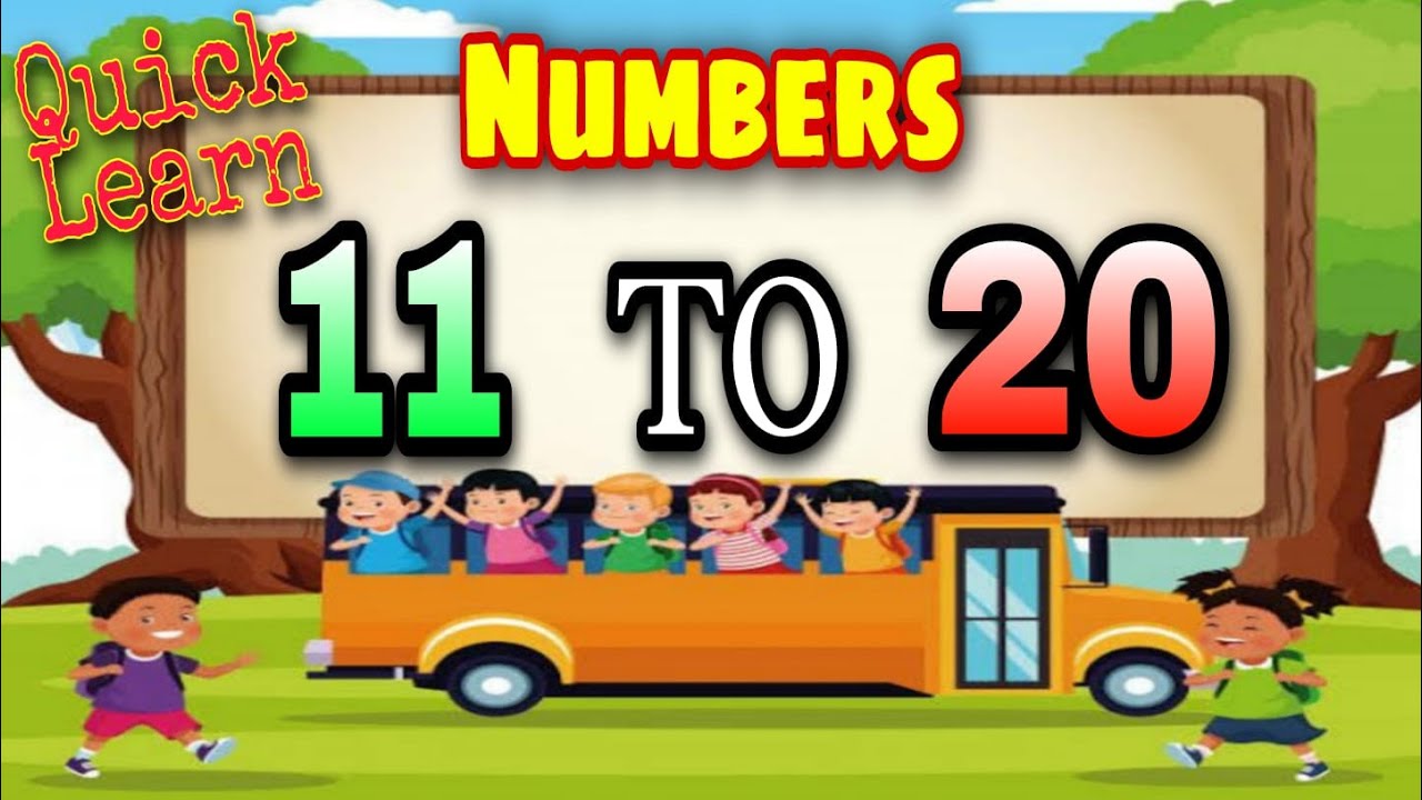 Number Names 11 to 20, Number names 11-20, Number Names with spelling, Number Names for kids 2021