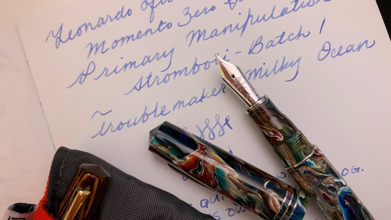 Leonardo Momento Zero Grande Fountain Pen (Writing Sample) - Calligraphy ASMR