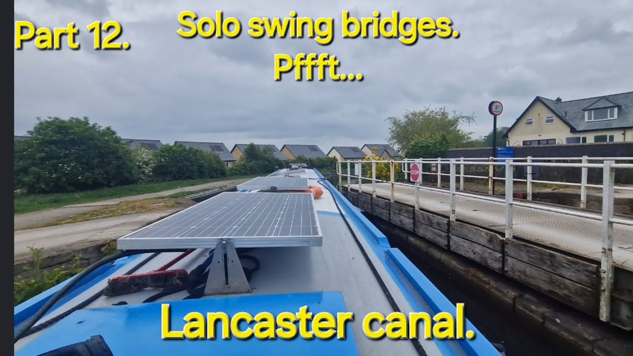 Swing bridges single-handed. It's not easy.. My narrowboat journey continues..#749