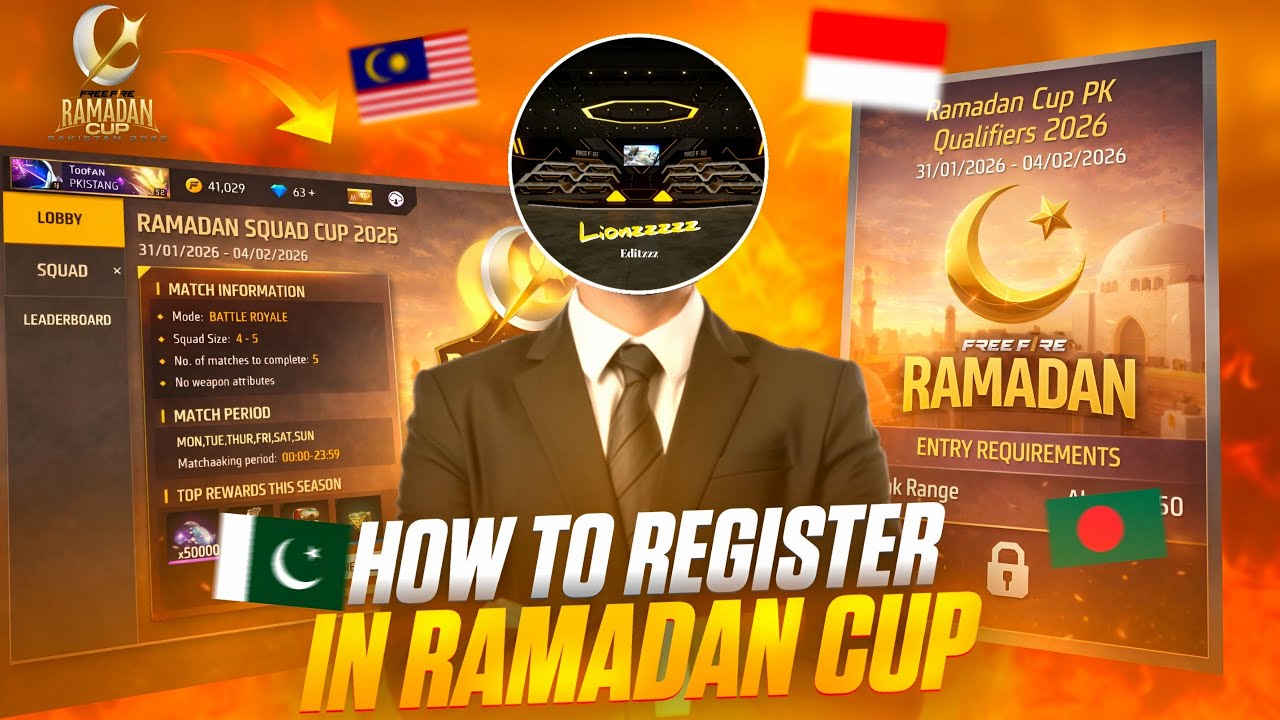 How to Register in Free Fire Ramadan Cup PK Qualifiers 2026🔥| Step-by-Step Guide📑| Roadmap & Format🌎