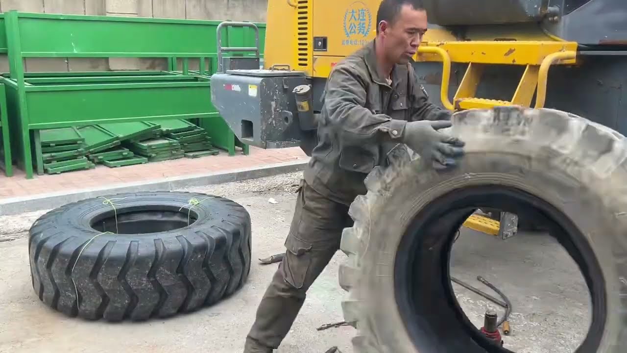 Tire Repairing Huge Truck | #industrial #truck #tires #tire