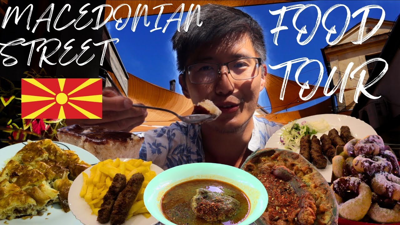 СЕВЕРНАЯ МАКЕДОНИЯ 🇲🇰 СТРИТ ФУД ТУР - ТАВЦЕ ГРАВЦЕ, КРОФИ, БЮРЕК + ТРИЛЕС в Скопье, Македония!