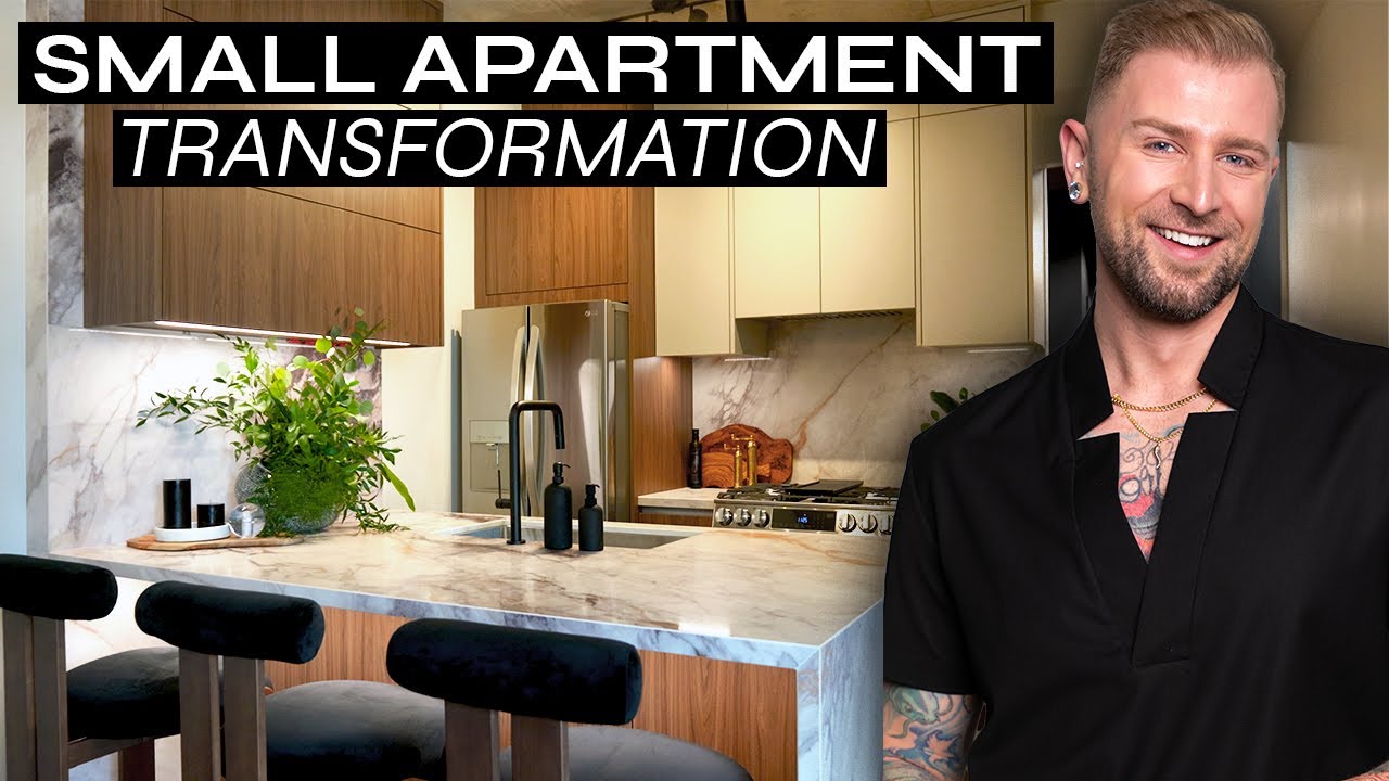 I Designed a Sophisticated Bachelor Pad | *Small* Apartment Makeover Before & After