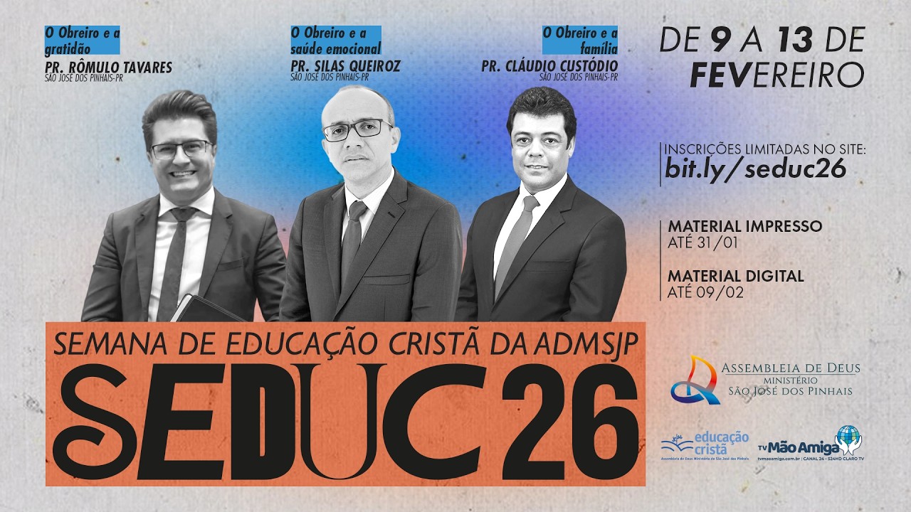 Assembleia de Deus  Minist&eacute;rio S&atilde;o Jos&eacute; dos Pinhais  DIA 11/02/2026 TV M&Atilde;O AMIGA