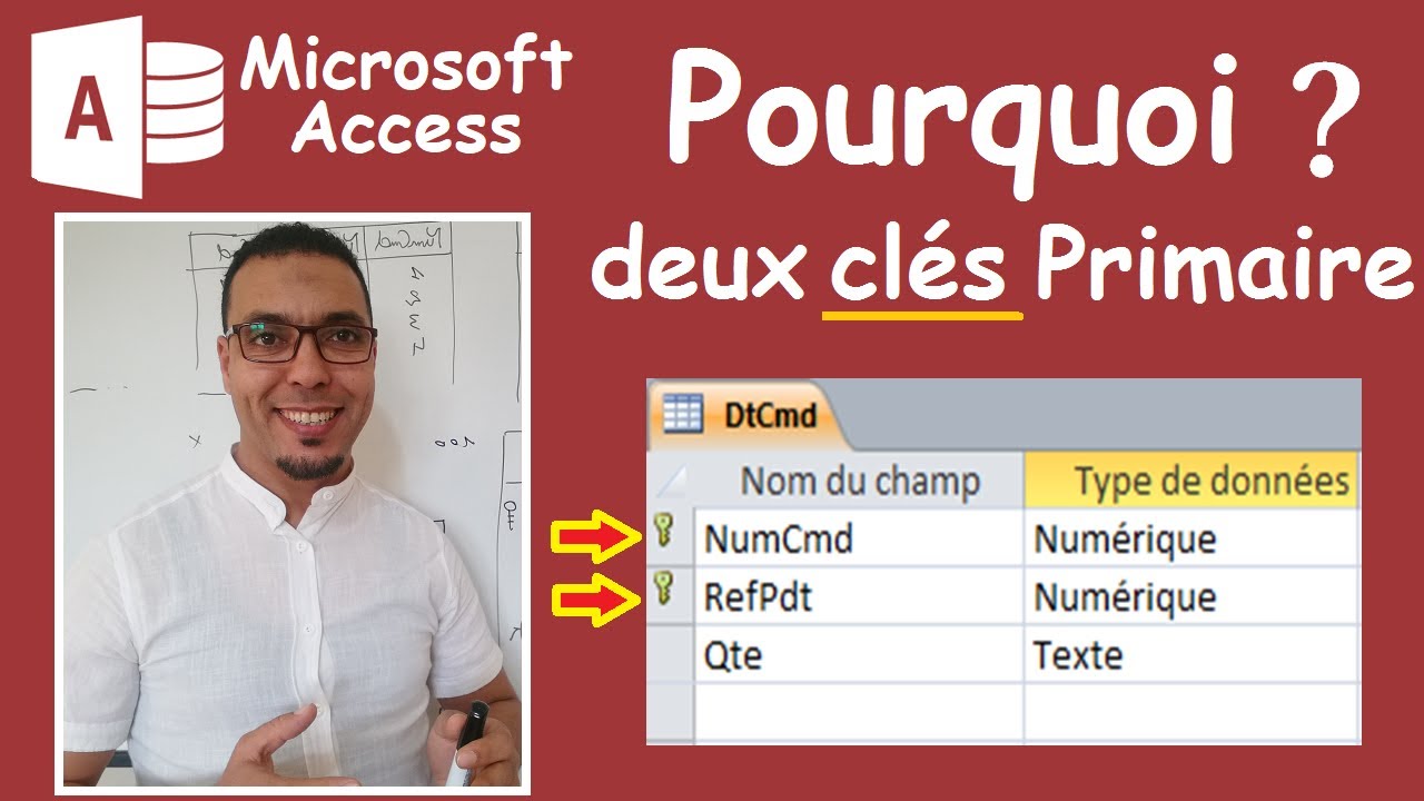 Access darija | Cl&eacute; primaire d'une Base de Donn&eacute;e