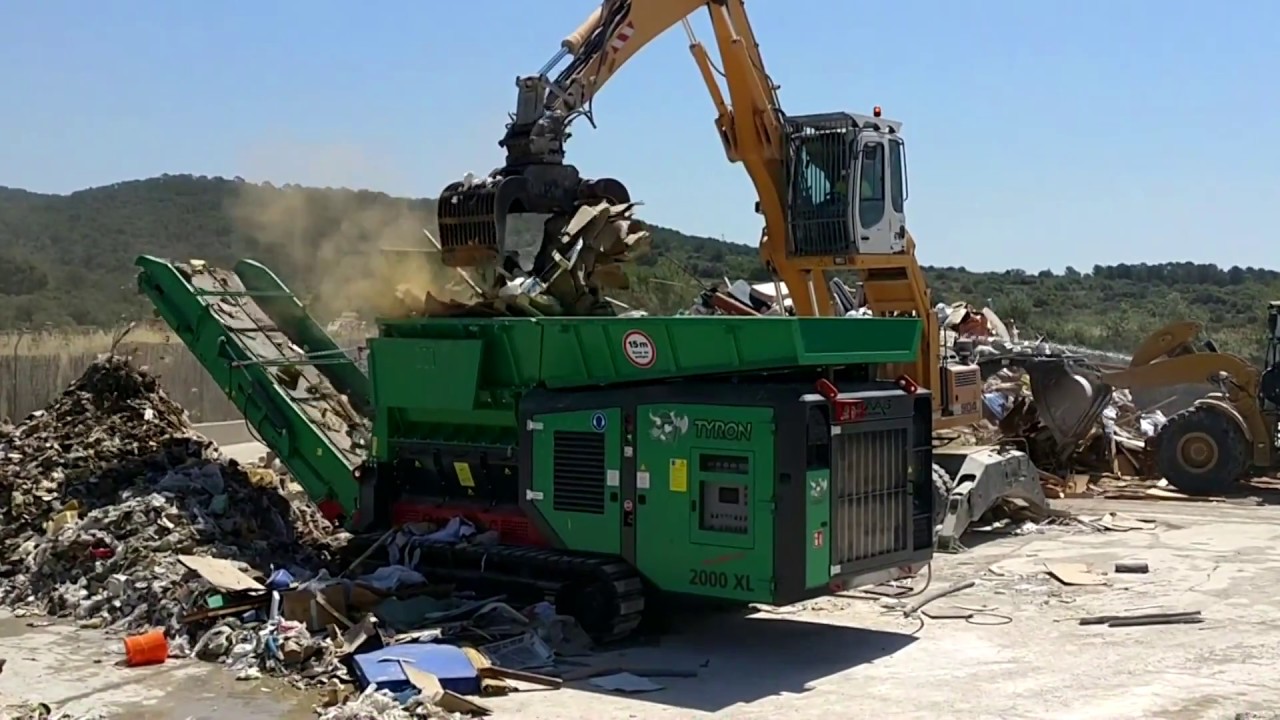 Triturador de Residuos en Planta de Reciclaje Mallorca