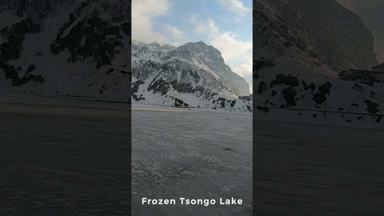Frozen Tsomgo Lake #abjeetravel #shorts #shortvideo #gangtok #shortfeed #tsomgolake