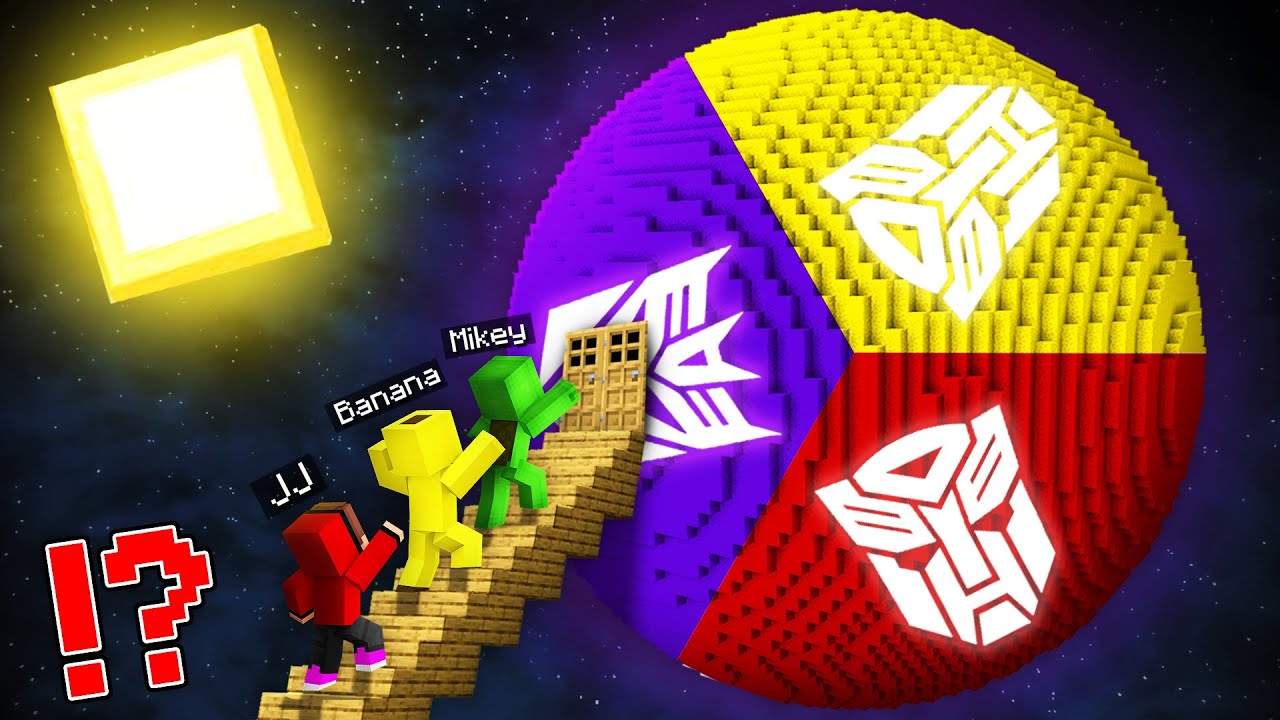 JJ and Mikey and Banana Found Road To Optimus Prime , Bumblebee , Megatron PLANET minecraft Maiz
