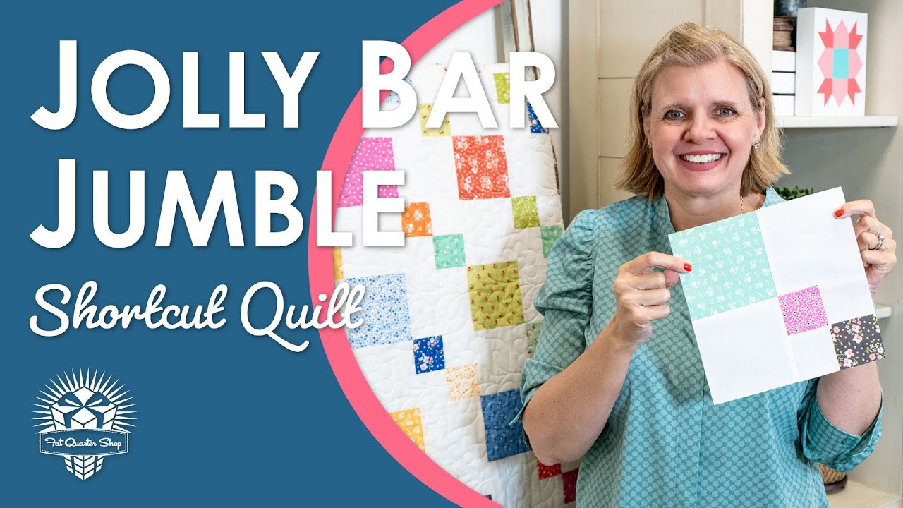 Sort out this Fast Fun Colorful Quilt! 😻 Jolly Bar Jumble💫 Free Shortcut Quilt 😲 Fat Quarter Shop