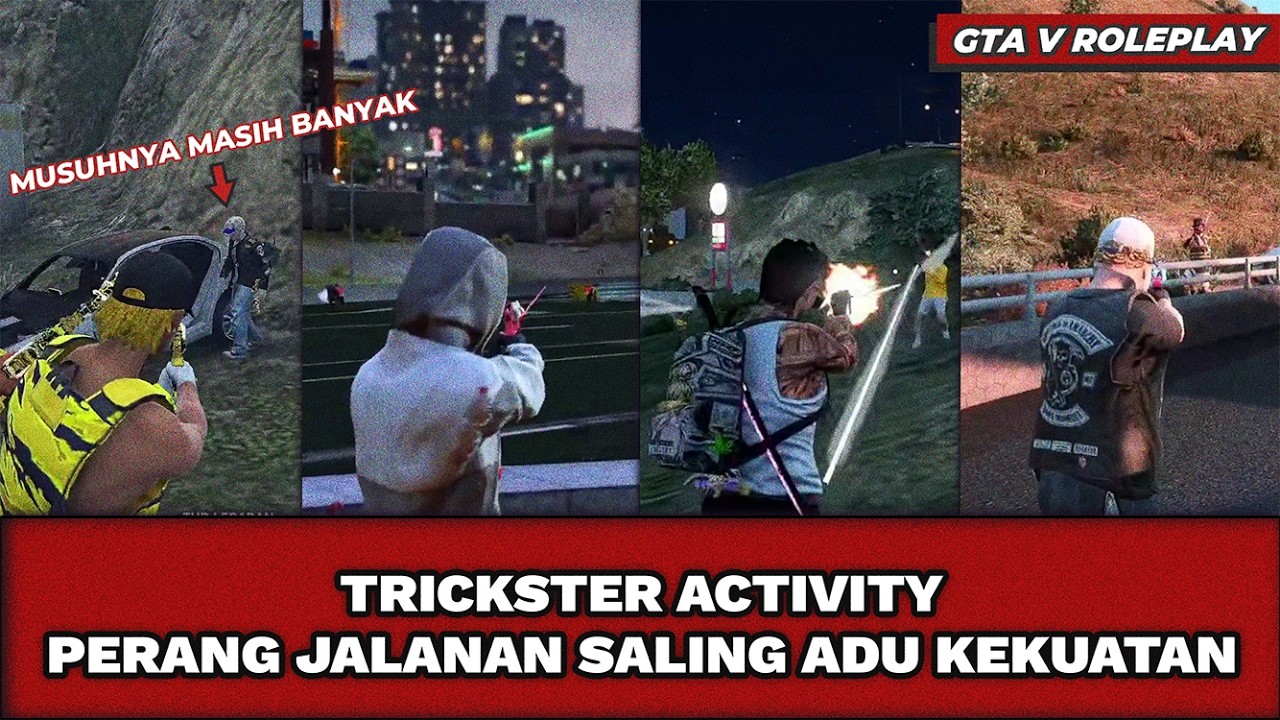 TRICKSTER ACTIVITY! PERANG MELAWAN TIGA KELOMPOK DALAM SATU MALAM | GTA 5 ROLEPLAY #hopeindonesia