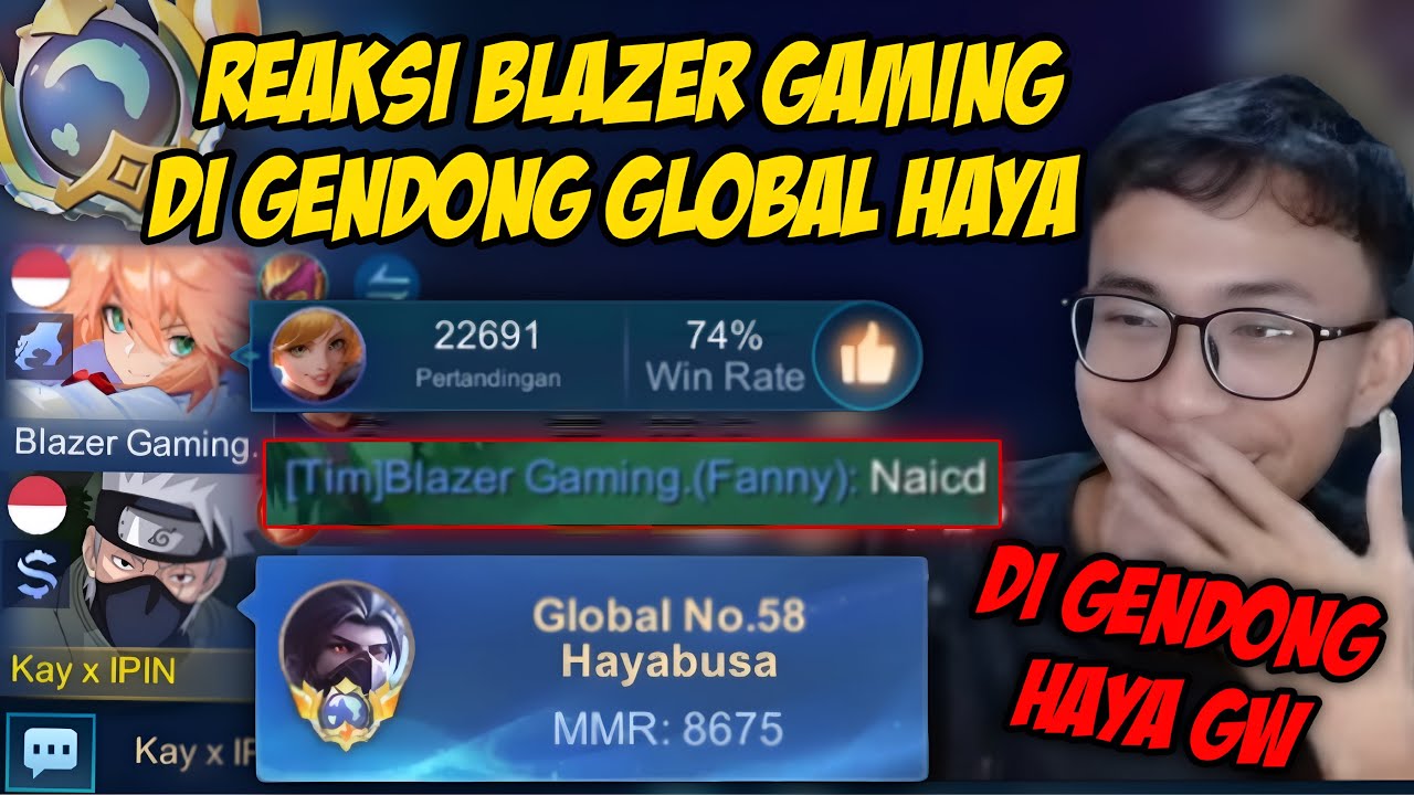 ORDER MABAR BLAZER REAKSII KAGET BLAZER DI GENDONG GLOBAL HAYABUSA MATCH SUPER SERU | MLBB🔥