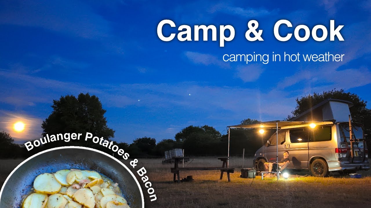 Camp & Cook in my Campervan (Solo) - Easy Declicious Boulanger Potatoes & Bacon Recipe!