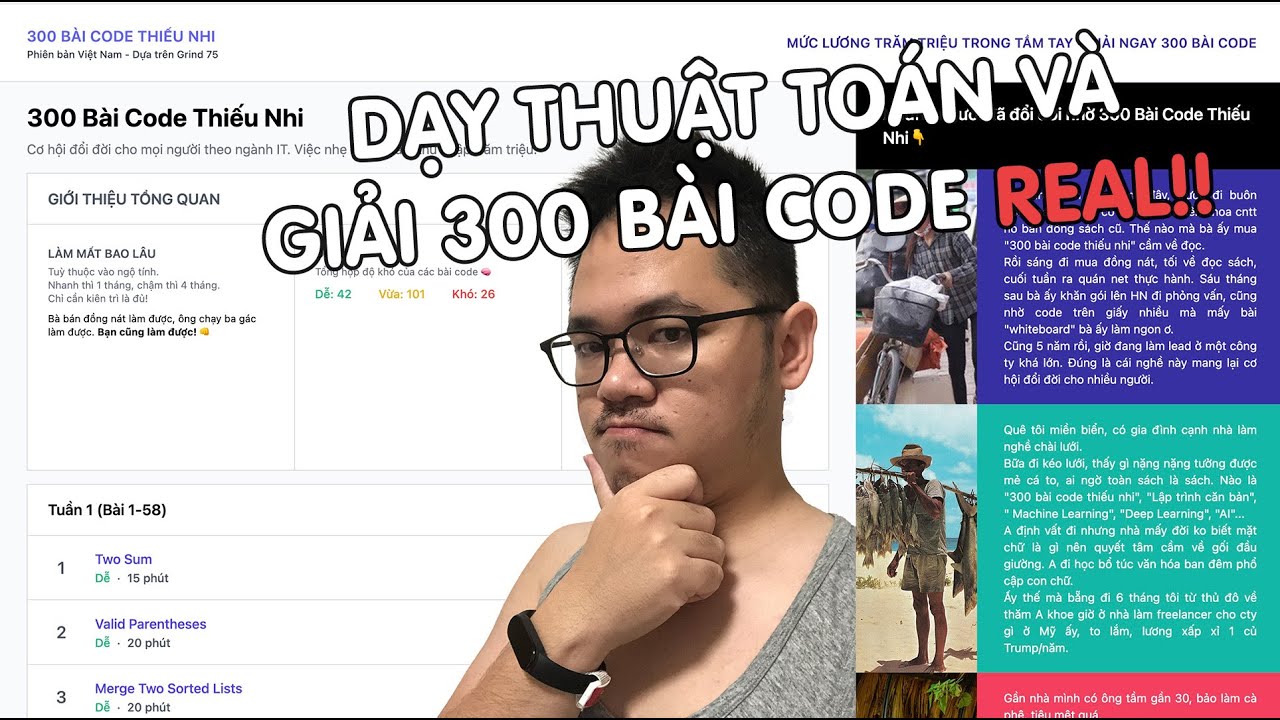 Cùng học Code và Thuật Toán qua 300 Bài Code Thiếu Nhi bản real