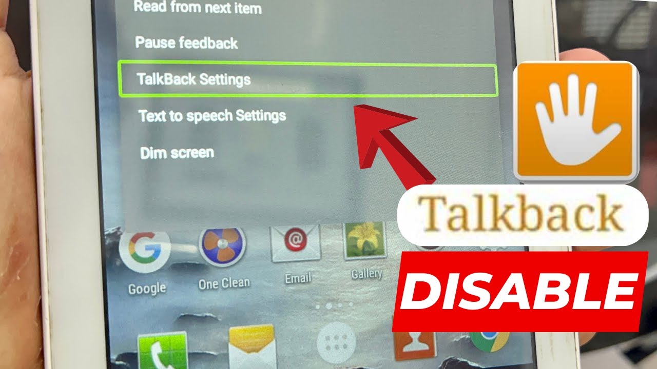 Disable Talkback Voice Assistant in Android Tablet