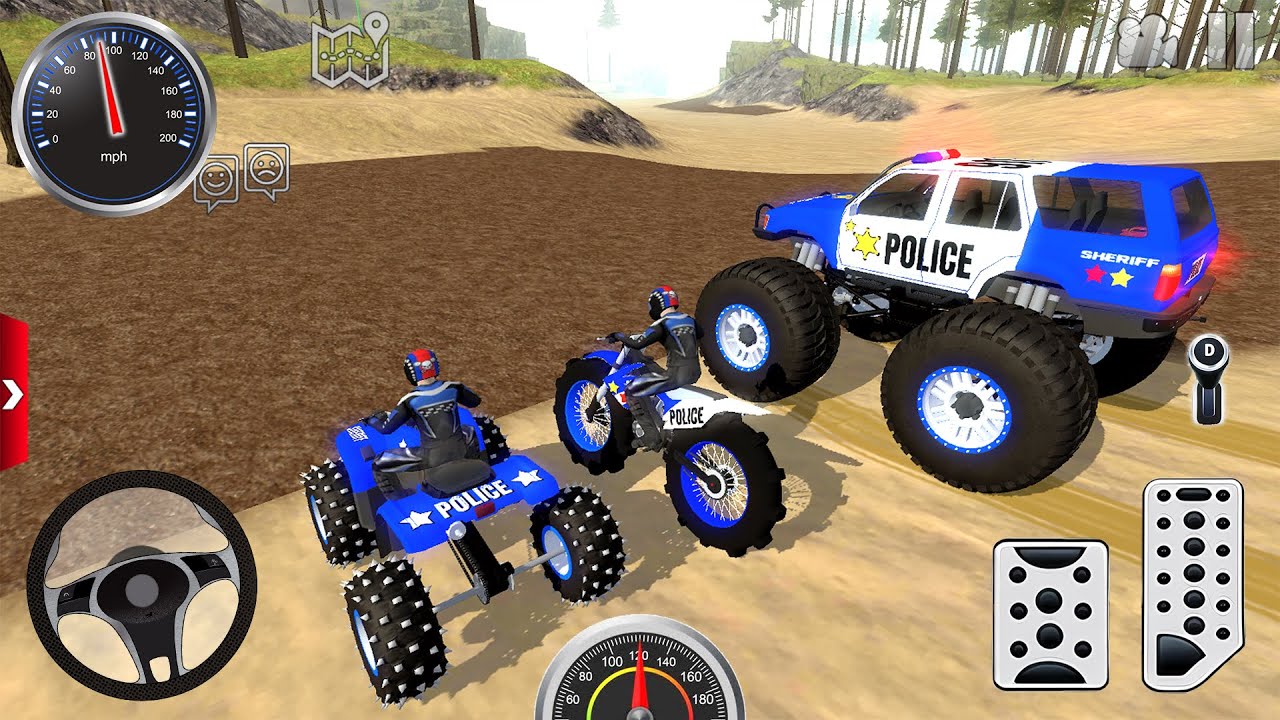 Motor Dirt Police Bike, Quad Bike, Police Monster Truck Impossible Driver #2 - Android Gameplay FHD