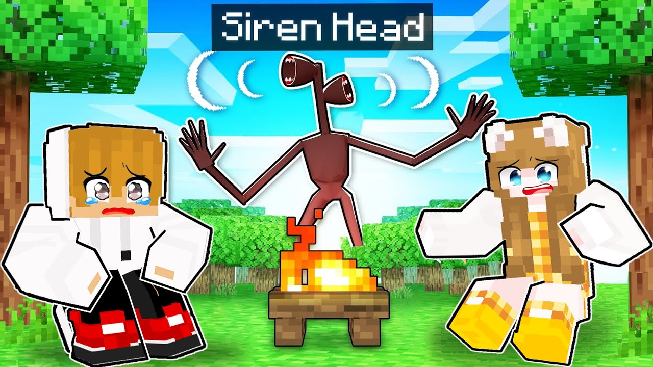 Escaping from MONSTEROUS SIREN HEAD in Minecraft ( Tagalog )